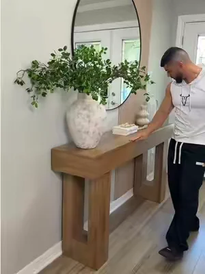 Mi nueva mesa está increíble para decorarla, me encanta ya la quería desde hace tiempo y por fin mi esposo me la regaló es rectangular y mide 63 " x 33,5 de alto. Perfecta para recibir a tus amigos y familiares. #consola #tableentrance #tiktokshopcreatorpicks #DealsForYouDays #SummerWins @Tribesigns 