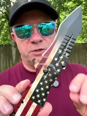 You definitely want to keep this folding pocket knife with you and an extra foldable knife to keep in your vehicle. #knife #pocketknifes #americanflag #edc #DealsForYouDays @Sharper Edges 