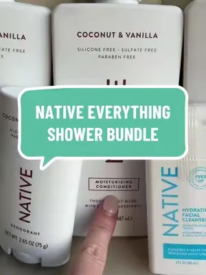 This everything shower bundle is an amazing value but it won’t last long 🧼 @Native #showerbundle #shampooandconditioner #showerroutine #dealsforyoudays 
