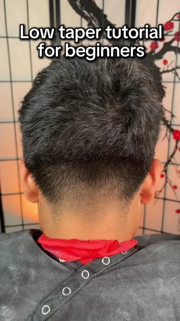 Low taper tutorial for beginners  Low taper w/ messy texture fringe  Follow for more transformations  #elpaso #barber #taper #elpasobarber #elpasotx 