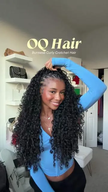 miracle knots are my new favorite style! @OQHAIR @oqhairshop #dealsforyoudays #oqbrandday #burmesecurly #crotchethair #miracleknots 