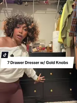 This Dresser has worked wonders for my closet! I can fit so many more things in, but in an organized way! #dresser #dressers #tiktokfurniture #closetorganization #closethack 