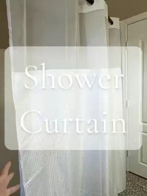 Why did it take me until 2026 to get this no hook shower curtain! #showercurtain #nohookshowercutain #shower #showerupgrade 