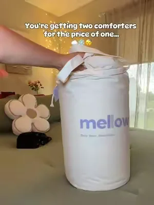 A warm comforter, and a cooling comforter for the price of one comforter! @Mellow Sleep #mellowtemperaturecontrol #mellowcomforter #tiktokshopcreatorpicks 