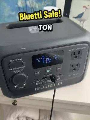The Bluetti elite 30 is an ultra compact portable power station with 600 W! This can also handle over 200 W of solar making it to the perfect off grid solar generator. It can also run full size appliances when the grid goes down. #bluetti #bluettielite30v2 #portablepowerstation #dealsforyoudays @Bluetti Shop 