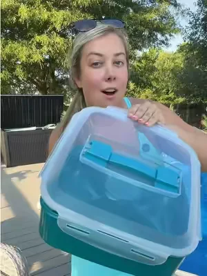 Lock n lock appetizer container perfect for the cookouts and pool party's #locknlock #locknlockcontainer @QVC, Inc #appetizerideas #appetizertray 