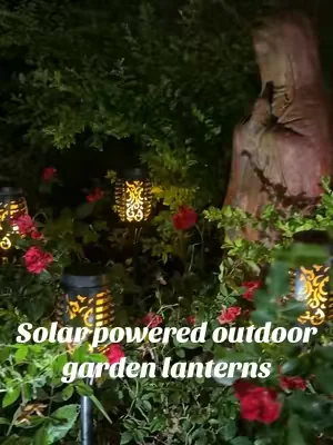Outdoor garden decor/solar powered garden lanterns #gardendesign #gardenlight #gardenlights #dealsforyoudays #summerwins 