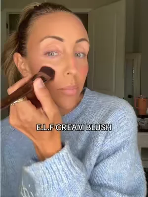 the e.l.f. Soft Glam Cream Blush sticks might be my favorite affordable makeup find this summer. 💗  #elfcosmetics #eyeslipsface #creamblush #blushhack #summermakeup 