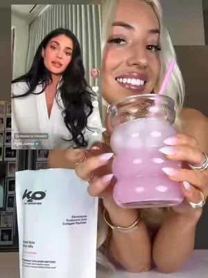 get ready to GLOW 🍸🍓 @k2o by kylie jenner  #kyliejenner #antiaging  #hydration #beautysupplements #collagen 
