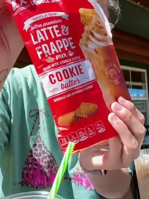 Replying to @huzz_wife @frozenbean #cookiebutter #cookiebutterlatte #frappe #instantcoffee #cookiebuttercoldbrew 