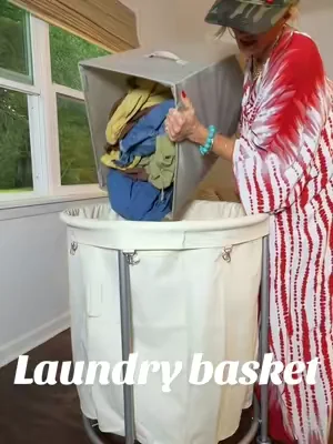 Heavy duty, laundry basket 🧺 #laundrybasket #laundrybasketorganizer #laundry #dealsforyoudays #summerwins 