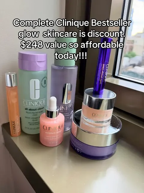 Get excited!!! If you've been wanting to try Clinique, this TikTok Shop exclusive is such a great way to stock up! This 7-piece collection includes skincare and makeup favorites Perfect for achieving hydrated, glowing skin while trying some of Clinique's bestselling products in one bundle. it #Clinique #CliniqueSkincare #summeressentials #dealsforyoudays #tiktokshopsummerturnup 