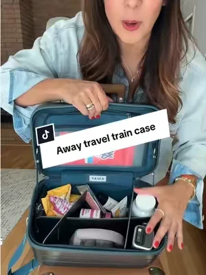 Away’s Train case is super versatile! Holds a ton and easily straps on to your carry on! #thetraincase #awaytraincase #besttravelaccessories #tiktokshopcreatorpicks #dealsforyoudays @Away Travel 