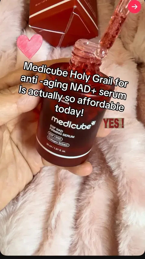 Looking for a serum that helps support firmer, smoother-looking skin? 💖 The NEW Medicube EGF NAD Firming Serum is formulated with EGF, NAD, and Collagen Extract to help improve the look of skin elasticity while leaving your complexion looking plump, radiant, and hydrated. Lightweight, fast-absorbing, and perfect for your anti-aging skincare routine! ✨ #medicube #medicubeserum #egf #nad #summeressentials 