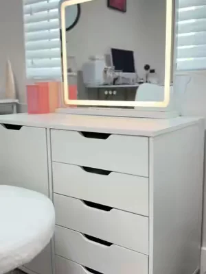 Espejo con luz led para baño o tocador😍🪞 #espejo #espejoled #vanity #mirror #decoraciondehogar 