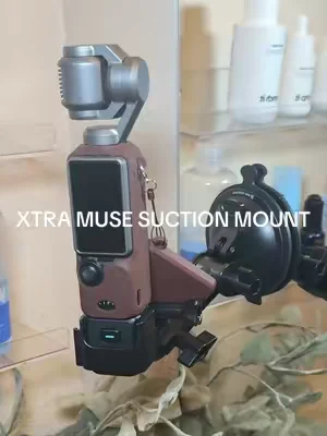 POV: You finally found a mount made for your Xtra Muse, DJI Osmo Pocket 3, and action cameras. 🚗📸 This suction mount sticks securely to your windshield, mirror, dashboard, or any smooth surface so you can capture hands-free footage anywhere. Perfect for road trips, vlogs, POV content, and travel videos. #suctionmount #xtramuse #djiosmopocket3 #contentcreator 