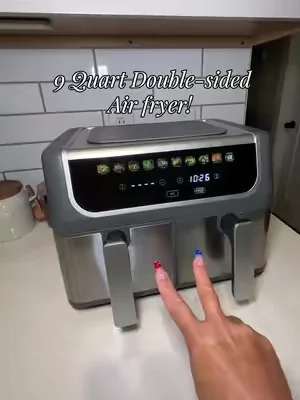 Replying to @Her-Curation so handy! @Sweetcrispy Store #doubleairfryer #dualairfryer 