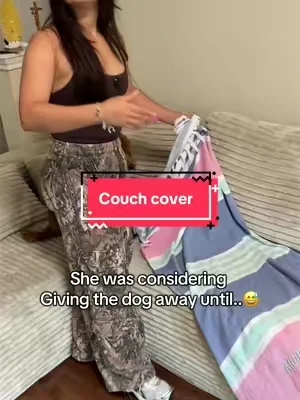 Definitely will be buying more 😅 #couchcover#couchpetmat #couchtok#couchcleaning#dealsforyoudays  