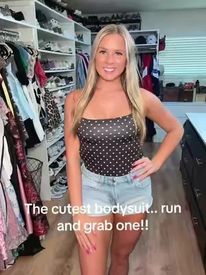 Ok this is actually way cute! In a small! #bodysuitstyle #bodysuits #polkadot #polkadots #thongbodysuit 