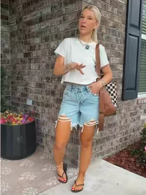 love these so much 😍😍 @Wndelea #fashionnova #jeanshorts #summershorts #affordablefashion #summeroutfits @Fashion Nova 