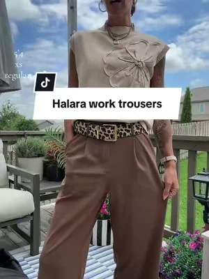 These Halara work pants are one of the easiest ways to look polished without sacrificing comfort. They have the perfect drape, a flattering high waist, and go with everything