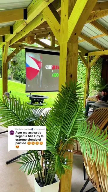 Replying to @mariiaa🪬 Pantalla para proyector de 100 pulgadas que se ve increíble incluso de día gracias a su respaldo que ayuda a bloquear la luz. Perfecta para cine en casa o noches de películas en el patio. #DealsForYouDays #tiktokshop #projectorscreen #homecinema #add 