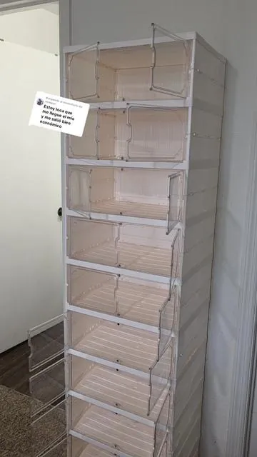 Respuesta a @anniayv  MiAoLi folding shoe rack, magnetic transparent door shoe cabinet, 10layers, can store 20 pairs of shoes, simple design, large capacity, sturdy and stackable plastic shoe cabinet, space-saving, no installation required, convenient and practical. tiktokshop #shoeracks #storege #dealsforyoudays #4thofjulypicks #summeressentials 