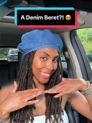A denim beret??? Immediately YES!! 😍💙👖 #denim #hats #womenwithlocs #dealsforyoudays #tiktokshopcreatorpicks 