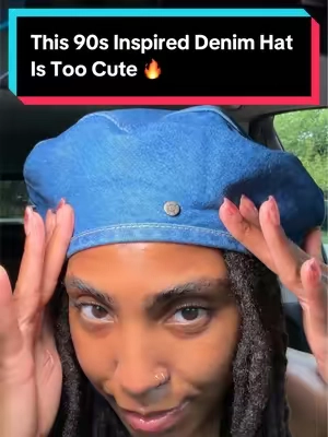 How cute is this denim beret?! 😍 It takes me back to growing up in the 90s & seeing all the fly girls rocking their cute hats! I feel like Moesha, Tia & Tamera, Regine n’nem all had cute hats like this back then. The nostalgia! 🥰 And, no, I’m not 40 yet but I will be in August. Where did the time go? #denim #hats #90sfashion #dealsforyoudays #tiktokshopcreatorpicks 