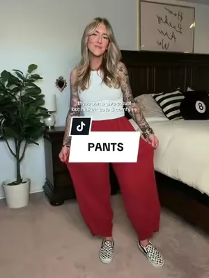 I’m 5’3” 135lbs wearing a medium. If you’re in between sizes and don’t like a tight waistband, size up! #comfypants #flowypants #summerwins #comfystyle #barrelpants 