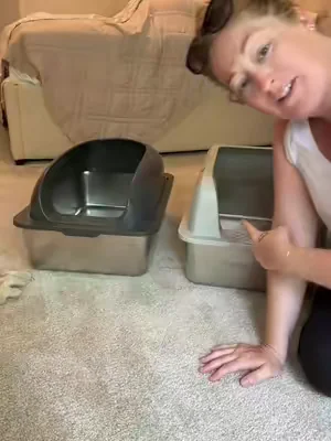 #stainlesssteellitterbox #catlitterbox #litterbox #catlitter 