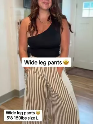 Such a cute option for some casual pants!! #widelegpants #linenpants #lace #casualpants 