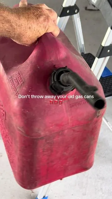 Don’t throw away your old gas cans. Revive them with a new spout set. #gascan #fuelcan #funnel #spout #tools 