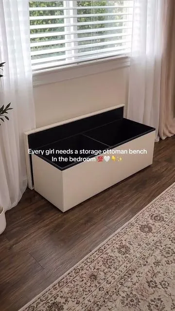 Obsessed with this storage ottoman and so affordable 💯💕✨#ottomanstorage #organization #storagesolutions #bench #dealsforyoudays 