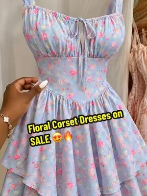 Comes in so many colors 😍🙌 Check out all these gorgeous corset dresses 🔥🔥 #floraldress #summerdress #corsetdress #dealsforyoudays #womensfashion 