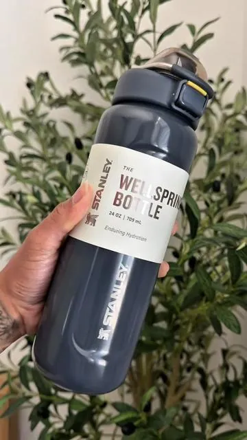 Stanley Wellspring Bottle ✨💦 #waterbottles #waterbottleflip #stanleycup #stanleytumbler #fliptop 
