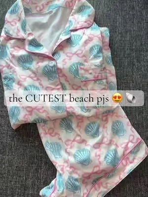 love these pjs for the beach or summer! #pajamas #womenspajamas #beachtrip 