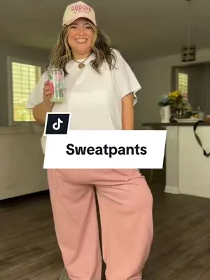 Plus size friendly! Light enough to wear in summer too! #sweatpants 