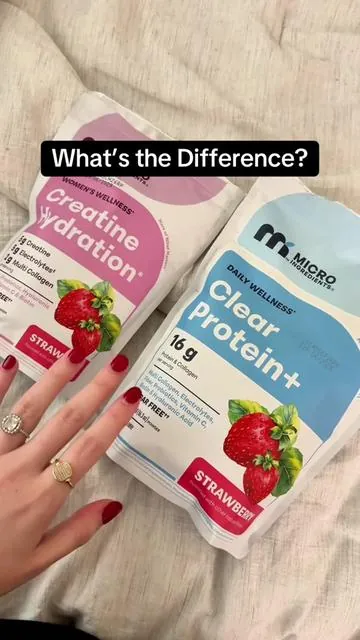 Let’s compare the two collagen powders released by Microingredients and what the key differences are. #collagen #creatine #proteinpowder #antiaging #womenover40 