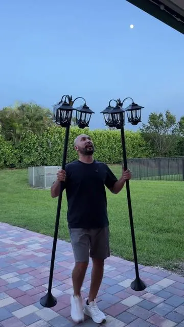 These Solar Post Lights very easy to install and have all hardware set #solarpostlight #solarlights #postlight #dealsforyoudays #ledlight 