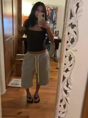 Couldn’t be more obsessed w these #jorts #sweatshorts #Comfy #fashion #streetwear 
