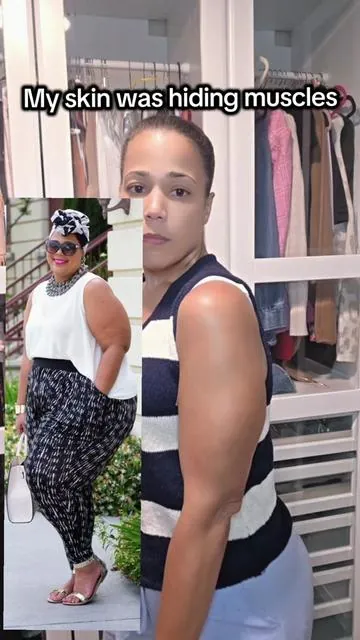 I didn't think I'd ever have visible arm definition after losing over 200 pounds. The muscle was always there... it was the loose skin hiding it. I've made body retinol a part of my routine for years because healthy-looking skin deserves the same attention as the skin on my face. Consistency has helped my arms look smoother, firmer, and finally let some of that hard-earned definition show. No, I don't have Michelle Obama arms... but this is probably the closest I'm getting, and I'm not mad about it. If you're working on your skin after weight loss or just want your body care to work as hard as your skincare, this one is worth adding to your routine. Tap the orange cart to check it out. #TikTokShop #BodyRetinol #Over40Beauty #WeightLossJourney #BodyCareRoutine     