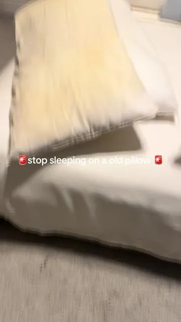 Finally upgraded , and I can tell a huge difference 😴#tiktokshop #pillow #pillowtok #bettersleep #bedroomessentials 