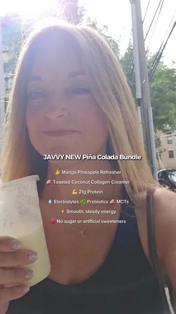 This one tastes like summer in a cup. ☀️🥥 Mango pineapple + toasted coconut = such a good combo. Grab the TikTok Shop exclusive bundle while it's available! 🛍️🌴 #summervibes #summerwins #dealsforyoudays #enjoyjavvy  @Javvy 