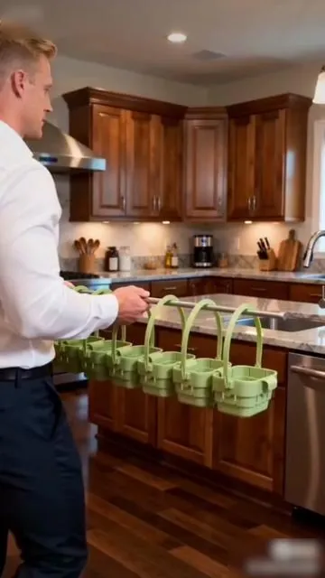This expandable hanging drain basket is incredibly practical! #usefultips #kitchendrainbasket #homehacks #versatilegadget #kitchenmusthave