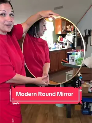 A simple mirror can completely transform a space! ✨ This modern gold round mirror is available in both 20-inch and 24-inch sizes, making it the perfect statement piece for your bathroom, entryway, bedroom, or living room. Its sleek, minimalist design adds warmth, elegance, and timeless style to any home. #GoldMirror #RoundMirror #BathroomMirror#summeressentials #dealsforyoudays 