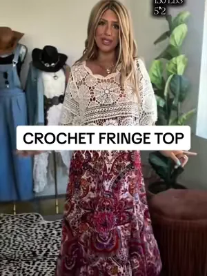 The crochet top everyone needs. ✨ Style it with your favorite denim, layer it over a dress, or pair it with a skirt—the styling possibilities are endless, and every look is effortlessly cute #dealsforyoudays #crochettop #boho #bohostyle #summerstyle 
