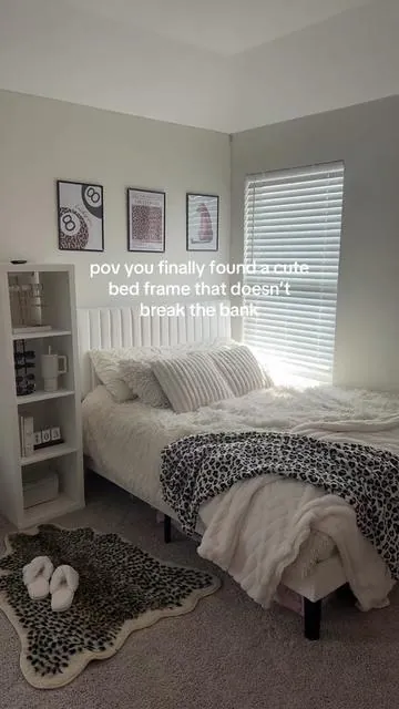 it’s perfect ✨🤍 #bedframe #roomdecor #dreamroom #comfybed #ilovemybed 