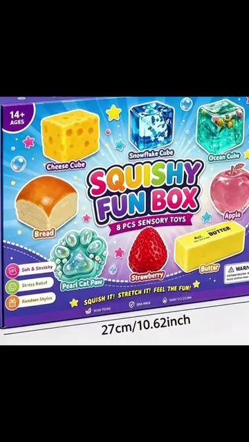Squishy fun box! So much fun! #squishytoy #sensory #sensoryfun #squishytoys 