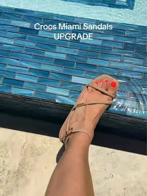 Crocs miami sandals with the ankle strap >>
